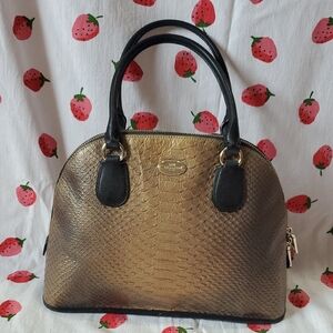 Coach Python Snakeskin Sparkle Bronze, Gold and Black Women's Crossbody Bag